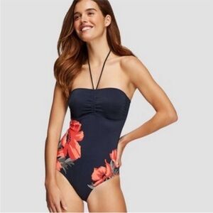 Joe Fresh Large One Piece Swim Suit Navy